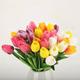 Tulips Artificial Flower Real Touch Tulip Bulbs Bouquet Fake Weddings Home Garden Decoration