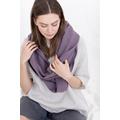 Winter Linen Scarf, Women Purple Shawl, Cowl Neck Wrap, Cover Up, Girlfriend Gift, Linen Wrap Soft Scarf