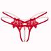 iOPQO Womens Underwear Cotton Underwear Intimates Period Underwear for Women Pendant Lady Pearl G String V-String Women Panties Low Waist Underwear Rd Red One Size Seamless Underwear Thongs for Women