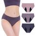 Neione Period Underwear Menstrual Panties Heavy Flow Postpartum Underpants Supersoft Hipsters Women Briefs 3 Pack Amorio L