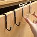 Dengjunhu 2Pcs Over The Door Drawer Cabinet Hook 304 Stainless Steel Double S-Shaped Hook Holder Hanger Metal Heavy Duty Free Punching Door Back Hanging Clothes Hook Organizer