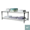 Shelving Inc. 24 d x 42 w Chrome Wire Shelving with 2 Shelves