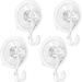 4PCS Wreath Hanger Suction Cup Hooks with Key Lock Heavy Duty Shower Suction Cup Hook Wall Door Glass Window Bathroom Suction Cups Hook Door Hanger Vacuum Plastic Hooks Holds up to 22 Lbs