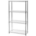 Shelving Inc. 14 d x 48 w x 64 h Chrome Wire Shelving with 4 Tier Shelves Weight Capacity 800lbs Per Shelf