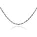 GOLD CHAINS: ROPE SOLID DIAMOND CUT WHITE GOLD CHAIN 1MM : 14K 18