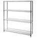 Shelving Inc.12 d x 54 w x 72 h Chrome Wire Shelving with 4 Tier Shelves Weight Capacity 800lbs Per Shelf