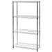 Shelving Inc. 14 d x 42 w x 96 h Chrome Wire Shelving with 4 Tier Shelves Weight Capacity 800lbs Per Shelf