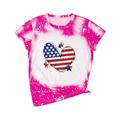 Clearance! Parent-Child Independance Day 4th of July Celebration T-shirt For Kids 4th of July Baby Girl Outfits 4th of July Baby Boy Outfit Suit For 2-11 Years