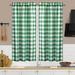 GymChoice Plaid Pattern Tier Curtains Buffalo Check Plaid Gingham Short Window Curtain Kitchen Tiers Valances for Cafe Farmhouse Bathroom Kitchen & Living Room Rod Pocket Curtains 2 Panels