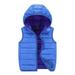 Child Kids Toddler Baby Boys Girls Sleeveless Winter Solid Coats Hooded Jacket Vest Outer Outwear Outfits Clothes Winter Coat Boys 14 Toddler Boy down Jacket No Hood Toddler Vacation Kids Windbreaker