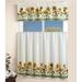 3 Piece Kitchen Curtain with Swag and Tier Window Treatment Set Chef Sunflower