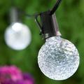 Wintergreen Lighting OptiCore Shatterproof Cool White Outdoor Patio Lights Heavy Duty G50 Patio String Globe Lights Black Wire 25 Lights 25