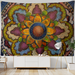 Mandala Tapestry Aesthetic Boho Tapestry Wall Hanging Floral Tapestries Bohemian Wall Art Decor for Bedroom Living Room Dorm