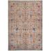 HomeRoots 515162 5 x 8 ft. Tan Pink & Blue Floral Power Loom Rectangle Area Rug