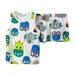 B91xZ First Birthday Boy Outfit Summer Children Clothing Sets Cartoon Toddler Girls Clothing Sets Vest Pant Kids Casual Boys Blue Size 3-4 Years