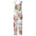 JURANMO Stretchy Jumpsuit Rompers for Women Plus Size Baggy Overalls for Women Floral Print High Waisted Cami Jumpsuit