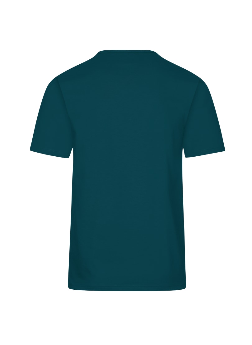 T-Shirt TRIGEMA "TRIGEMA T-Shirt mit Knopfleiste DELUXE Baumwolle", Herren, Gr. M, blau (saphir), 100% Baumwolle, Shirts Image