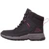 Schnürboots KAPPA, Gr. 38, pink (schwarz, pink), Textil, Synthetik, sportlich, Schuhe, wasserdicht, windabweisend und dennoch atmungsaktiv