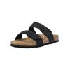 Sandale CRUZ "Liland", Damen, Gr. 42, schwarz, Rindsleder, Polyurethane, casual, Schuhe Pantolette Schlappen, mit praktischem Klettverschluss