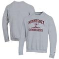 Men's Champion Gray Minnesota Golden Gophers Gymnastics Icon Powerblend Pullover Sweatshirt