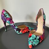 Jessica Simpson Shoes | Jessica Simpson Prizma Tropical Pointed Toe Stilleto W/ Box - Size 9.5 | Color: Purple | Size: 9.5