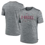 Men's Nike Heather Gray Arizona Diamondbacks Authentic Collection Velocity Performance Practice T-Shirt