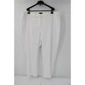 J. Crew Pants & Jumpsuits | J Crew Pants Womens 22 Kate Straight Leg Linen Blend Flat Front Stretch White | Color: White | Size: 22