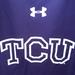 Under Armour Shirts | Euc Under Armour Tcu Horned Frogs Purple Charged Short Sleeve T Jersey (M) | Color: Purple/White | Size: M