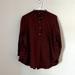 Madewell Tops | Madewell Women's Medium Burgundy Red White Polka Dot Blouse 1/4 Button | Color: Red/White | Size: M