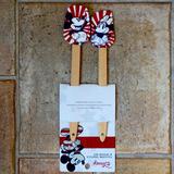 Disney Kitchen | Disney Mickey & Minnie Patriotic Silicone Spatula & Spoon Set Nwt | Color: Blue/Red | Size: Os