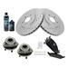 1996-2000 Plymouth Breeze Front Brake Pad and Rotor and Wheel Hub Kit - TRQ