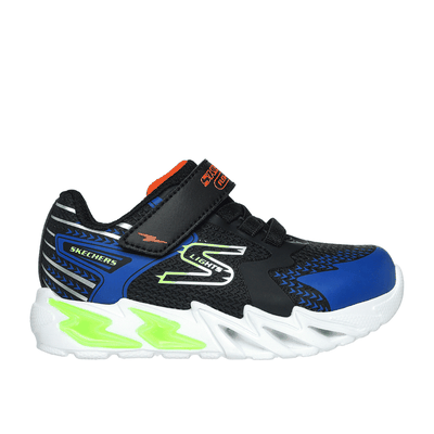 Skechers Boy's S Lights: Flex-Glow Bolt Sneaker | Size 7.0 | Black/Blue | Synthetic/Textile