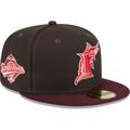 Men's New Era Brown/Maroon Florida Marlins Cooperstown Collection Chocolate Strawberry 59FIFTY Fitted Hat