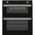 Belling BI702G Built Under Gas Double Oven with Full Width Electric Grill - Black - A/A Rated