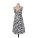 Ann Taylor Factory Casual Dress - Slip dress: Black Leopard Print Dresses - Women's Size 4 Petite