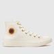 Converse all star hi festival floral trainers in white & gold