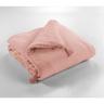 Edredon gaze de coton 150 x 150 cm gaïa rose pêche Rose