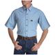 Wrangler Riggs Workwear Men's Chambray Work Shirt, Light Blue, Large Tall