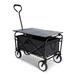 Portable Folding Wagon and Collapsible Aluminum Alloy Table Combo Utility Outdoor Camping Cart with Wheels