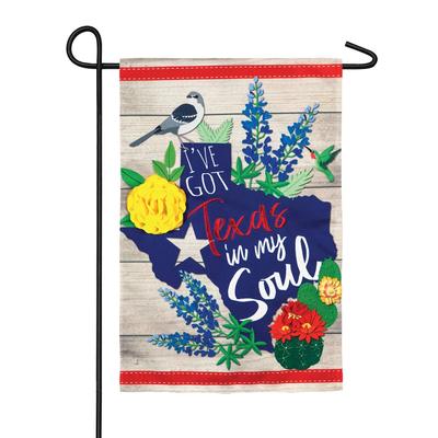 Texas In My Soul Garden Linen Flag