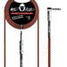 Mophead 15 Foot Double Insulated and Road Ready Tweed Braided 1/4 in TS to 1/4 in TS Guitar and Bass Instrument Cable Right Angle Black and Red