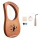 7 String Lyre Harp Wood String Instrument with Carry Bag Extra String Set and Accessaries Style A