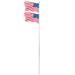 Fithood 20ft Solemn Outdoor Decoration Sectional Halyard Pole US America Flag Flagpole Kit