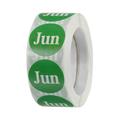 Round Month Labels 1 Inch 1 Roll DIY Dark Green Color Coding Circle Stickers Month Tag Postcards 500 Count/Roll