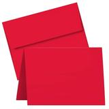 2024 Red Blank Greeting Cards Set - 5 x 7 Cards with A7 Envelopes - Great for Greetings Invitations Thank You Cards Announcements - Scored for Easy Folding - 50 Cards and 50 Envelopes per Pack