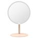 Lomubue Portable Makeup Mirror with 3 Color Lights Adjustable Brightness Detachable Base Stepless Dimming 3200-7300K Easy Disassembly Fold LED Travel Mirror Dormitory Supplies