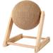 BUYTER Solid Wooden Cat Scratcher Post Pet Furniture Sisal Rope Scratching Ball Grinding Paws Scraper Toy (L)