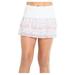 Lucky In Love Girl`s Blossom Mesh Tennis Skort White ( SMALL )