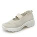 Gubotare Tennis Shoes Womens Womens Walking Shoes Running Fashion Non Slip Type Sneakers Beige 9