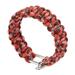 Uxcell Survival Paracord Bracelets Braided Parachute Bracelet Red Black White